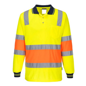 Vêtements de travail, sécurité, sécurité routière, vêtements de travail réfléchissants, construction, polo à manches longues par Star Crystal Enterprises - Product Image 2
