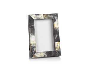 ZONE ARTISANALE Cadre photo rectangulaire vertical en résine écologique fait main, design rustique, pour table - Product Image 4