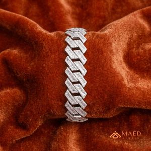 Bracelet en chaîne fine en moissanite argentée, bijoux de mode de Los Angeles, cadeau élégant pour un usage quotidien - Product Image 2