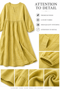 Vestido Midi de Algodón Índigo Hecho a Mano para Mujer, Estilo Bohemio Sencillo y Elegante con Ribetes y Volantes, Ropa Casual de Verano para Proveedores - Product Image 6