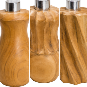 Ensemble de lavage des mains en teck de luxe ARTERRA, distributeur de savon liquide moderne, écologique et durable pour la décoration de salle de bain de luxe - Product Image 4