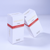 Boîte d'emballage personnalisée pour produits de beauté, blanche et rouge, imprimée, en carton pliable pour soins de la peau avec estampage à chaud doré