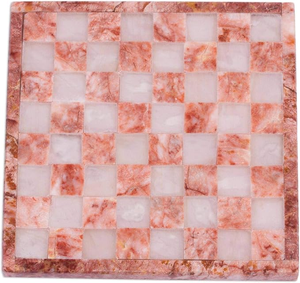 Jeu d'échecs en résine de luxe, fait main, écologique, bleu/ivoire, avec figurines, idéal pour les fêtes et les cadeaux, CRAFT - Product Image 4