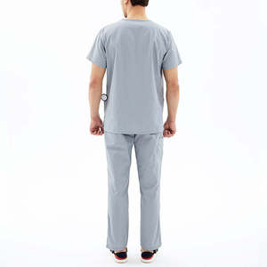 Blouse médicale unisexe verte en coton tissé à col en V avec détection d'aiguilles WARPRO INDUSTRY – Uniforme hospitalier - Product Image 6