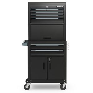 6 Drawer 3-in-1 Rolling Tool <b>Chest</b> <b>Storage</b> Cabinet with Universal Wheels and Hooks - Product Image 3