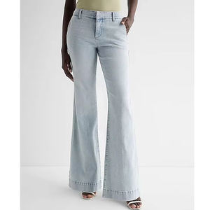 กางเกงแฟลร์เอวสูงทันสมัยสำหรับออกนอกบ้านและช้อปปิ้ง เหมาะสำหรับผู้หญิงที่ชอบสไตล์โมเดิร์น - Product Image 2