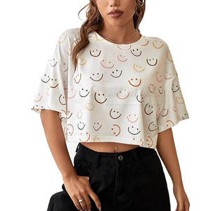 T-shirts courts pour filles, t-shirts courts modernes, matière respirante, manches courtes, silhouette ajustée, vêtements de mode estivaux - Product Image 5