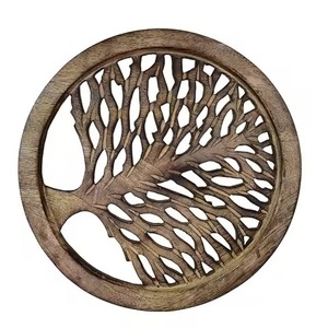 Quatrefoil Scroll Cutout <b>Wooden</b> Trivet Natural Wood Heat Resistant Hot <b>Pot</b> <b>Pan</b> Holder Traditional Table Mat Classic Kitchen Use - Product Image 5
