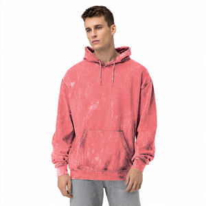 Sudadera con capucha para hombre, estilo urbano, de invierno, con hombros caídos, lavado ácido, de moda - Product Image 2