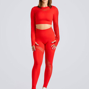 Conjunto Deportivo de Yoga de 3 Piezas para Mujer, Leggings y Top, con Logotipo Personalizado de Primera Calidad - Product Image 3