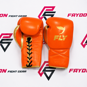 Guantes de Boxeo Profesionales Naranja Dorado Personalizados al por Mayor, con Logotipo Personalizado, OEM ODM, para Adultos, los Más Vendidos - Product Image 3