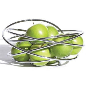 Organizador de cesta de alambre con patrón de última tendencia para Decoración de mesa, cesta de encimera niquelada de alta calidad, estante de exhibición de frutas - Product Image 2