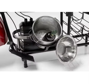 Massive Industrial Design Bar <b>Table</b> with Pour Station Water Resistant Iron & Wood Construction for Outdoor Backyard <b>Party</b> Decor - Product Image 5