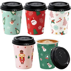 Confezione Premium da 50 Tazze da Caffè Usa e Getta da 350 ml con Coperchi, Antigoccia, in Carta, per Ufficio e Viaggio - Product Image 1