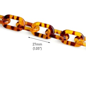 Chaîne à maillons en résine écologique de haute qualité en forme de hibou, grands maillons, multicolores, tailles personnalisables, faite à la main, décoration artistique pour la maison - Product Image 1