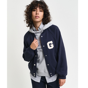 Veste de baseball pour femme en laine et polyester, avec logo personnalisé OEM, broderie graphique de haute qualité, fabriquée par un fabricant. - Product Image 1