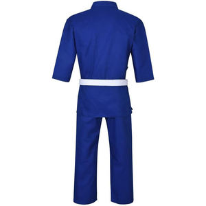 Uniforme de Karate Azul, 100% Algodón, Corte Regular, Unisex para Adultos, Estilo Liso Teñido, Ropa de Artes Marciales Resistente - Product Image 3