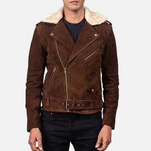 Chaqueta de Hombre de Gamuza con Estilo Moderno, Prenda de Invierno, Chaqueta de Cuero de Gamuza con Logotipo Personalizado Impreso - Product Image 4