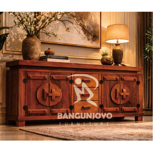 Armario Multiusos Moderno de Madera Maciza Antigua Hecho a Mano y Duradero para Embellecer su Sala de Estar - Product Image 4