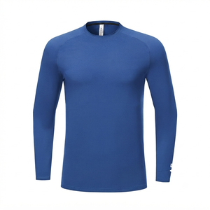 Outdoor Performance Anti-UV Eco-Friendly <b>Long</b> <b>Sleeve</b> Running T-Shirt Activewear for Men Breathable <b>Mesh</b> Fabric Exercise Clothes - Product Image 5