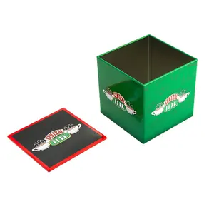 Rectangular fancy cube tin box custom design metal tea tin container wholesale