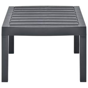 Anthracite 30.7"x21.7"x15" <b>Plastic</b> Patio <b>Table</b> for Outdoor Use - Product Image 3