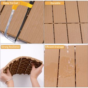 Burlywood impermeabile ad incastro piastrelle ponte 11.8 "x 11.8" pavimento da giardino 44 per tutte le stagioni uso esterno per giardino anteriore/posteriore - Product Image 6