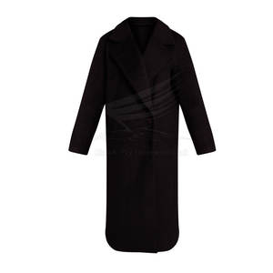 Abrigo Largo de Invierno para Mujer, Cierre de Botones Cruzados, Tejido de Lana y Lona, Transpirable, Casual y Elegante - Product Image 1