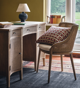 Silla de Comedor de Lujo Estilo Provincial Francés con Respaldo de Ratán, Sillón de Madera de Roble Macizo con Cojín de Lino - Product Image 6