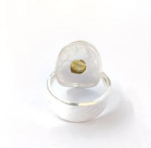 Handcrafted <b>Labradorite</b> Gemstone <b>Ring</b> Men's 925 Silver Wide Band Designer Collection Everyday & Any Occasion Wear - Product Image 4