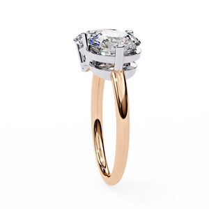 Modern twin oval <b>diamond</b> <b>ring</b> showcasing side by side brilliance for luxury engagement and fine jewelry collections - Product Image 3