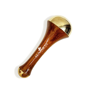 Bâtonnet de massage ayurvédique double en bronze Kansa pour le visage Senoras |   Outil pour raffermir et illuminer la peau |   Fournisseur en gros Inde - Product Image 2