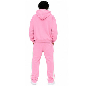 Ensemble de survêtement rose à capuche avec imprimé de personnage, coupe ample, sweat-shirt et pantalon décontractés à manches longues pour adultes, tenue d'automne - Product Image 3