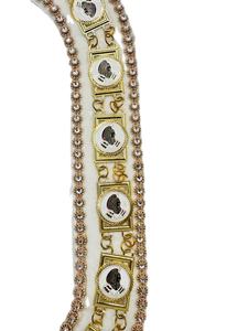 Chaîne maçonnique de haute qualité HAND MARICLES, collier avec strass, chaîne en velours lourd, chaîne en laiton, broderie dorée, régalia de grade de la loge - Product Image 6