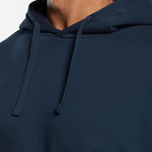 Men's <b>Navy</b> Blue Hooded Sweatshirt Regular Fit Cotton Fleece Casual Pocket Long Sleeve Autumn Wear 2027 - Product Image 6