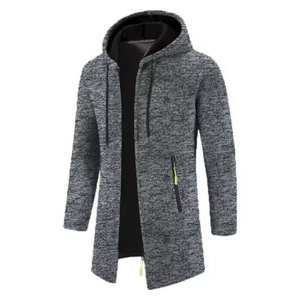 Sweat à capuche à manches longues pour homme, pull en polaire 100% coton, coupe ample, style streetwear, chaud, impression personnalisée, veste d'automne - Product Image 3