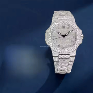 Montre élégante pour homme en quartz moissanite, style luxe épuré, montre-bracelet élégante et simple pour homme, montre scintillante - Product Image 3