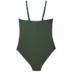 Traje de baño para mujer con control de abdomen, verde bosque - Product Image 3