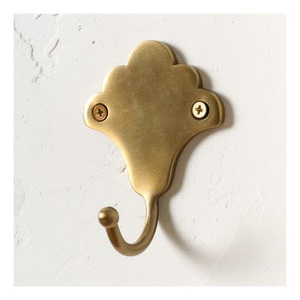 Ganchos para Abrigos de Latón Macizo de Alta Resistencia, Estilo Vintage Antiguo, para Montar en la Pared, Perchero Decorativo de Doble Gancho para Sombreros, con Tornillos - Product Image 4