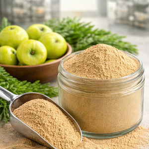 WARRLY Polvo Natural de Fruta Amla 99% Rico en Vitamina C, Extracto Herbal, Envase de Plástico de Grado Alimenticio y Botella de Tambor, Embalaje OEM - Product Image 1