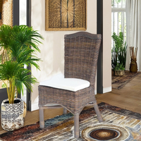 Chaise de salle à manger ROMAN, faite à la main, en rotin moderne, pour hôtel, maison et salle à manger