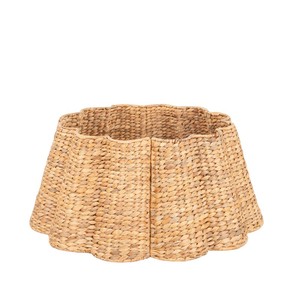 Eco Friendly Water Hyacinth Woven <b>Christmas</b> <b>Tree</b> Collar Handmade <b>Tree</b> <b>Base</b> Basket Cover Home Decor - Product Image 2
