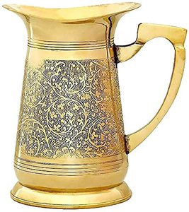 ชุดอาหารค่ำทองเหลืองหรูหราสไตล์มุกุฎราชวงศ์ ลายปัก-ลายสลัก ชุด 51 ชิ้น ลายดอกไม้สลัก - Product Image 2