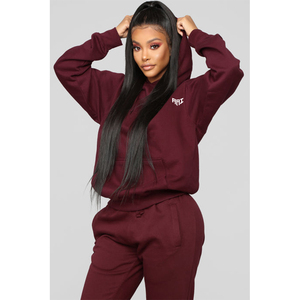 Conjunto de Sudadera con Capucha y Pantalones Deportivos Personalizados para Mujer, Chándal Informal de Forro Polar, Ropa Deportiva al por Mayor, Sudaderas con Capucha y Pantalones Deportivos para Mujer - Product Image 1