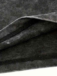 Camiseta de Hombre Oversize de Algodón/Seda con Lavado Ácido, Estilo Vintage, 220g, Cuello Redondo, Cómoda y a la Moda Urbana, Venta al por Mayor - Product Image 6