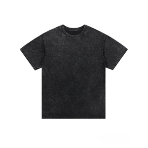 Customizable Printed 100% Cotton 380gsm Casual Quick Dry Vintage Short Sleeved Oversized <b>Drop</b> Shoulder Men's <b>Acid</b> Wash T-shirt - Product Image 3