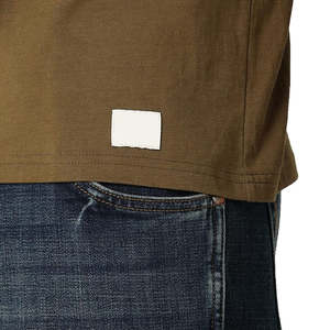 Camiseta de Cuello Redondo para Hombre, Color Marrón, Mezcla de Algodón, Manga Corta, Informal, Básica - Product Image 3