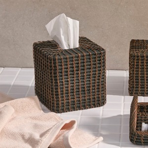 Boîtes porte-serviettes en rotin tressé à la main, housses de boîtes à mouchoirs durables, fournisseur direct - Product Image 4