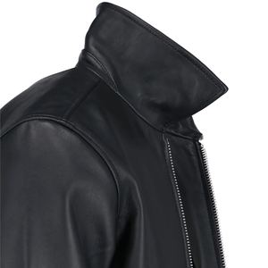 Men's Genuine Leather Jacket Wholesale High Quality Custom Size Made Durable Outerwear for All Seasons Men's Leather Jacket - Product Image 4