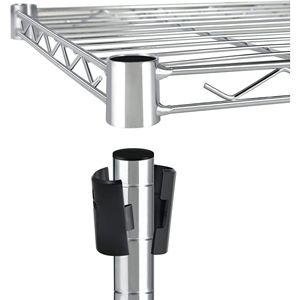 Étagère en acier à 5 niveaux sur roulettes, 36 po de largeur x 14 po de profondeur x 60 po de hauteur, organisateur argenté - Product Image 3